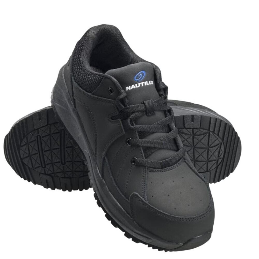 Nautilus Mens Composite Toe Work Shoes US 11 EU 45 Black Leather EUC